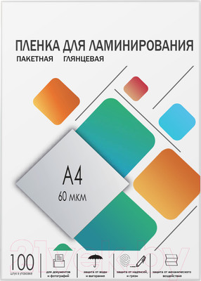 Пленка для ламинирования Гелеос LPA4-60 216x303 60мик