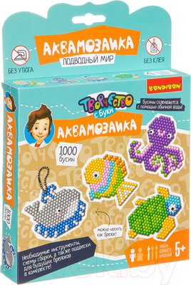 Развивающая игра Bondibon Аквамозаика 1000 бусин! Подводный мир / ВВ3405