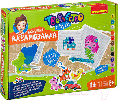 Развивающая игра Bondibon Большая Аквамозаика / ВВ3364