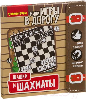 Набор настольных игр Bondibon Шашки и шахматы / ВВ3413