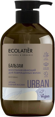 Бальзам для волос Ecolatier Urban д/поврежденных волос восстанавл. аргана и белый жасмин (400мл)