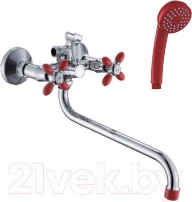 Смеситель Эверест 1/2 B22-071C (красный)