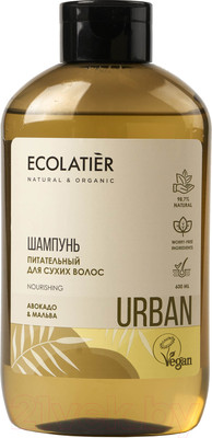 Шампунь для волос Ecolatier Urban д/сухих волос питательный авокадо и мальва (600мл)