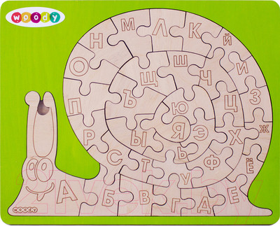 Развивающая игра Woody Умная улитка. Планшет / 02666