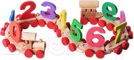 Развивающая игрушка Paremo Деревянный паровозик с цифрами / PE817-6