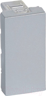 Декоративная заглушка для розетки Legrand Mosaic 079270 (алюминий)