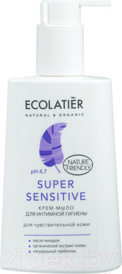 Мыло жидкое для интимной гигиены Ecolatier Super Sensitive крем-мыло для интимной гигиены для чувств. кожи (250мл)