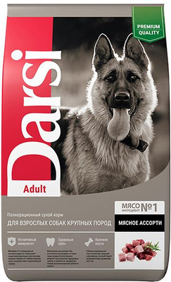 Сухой корм для собак Darsi Adult крупных пород мясное ассорти / 37063 (10кг)
