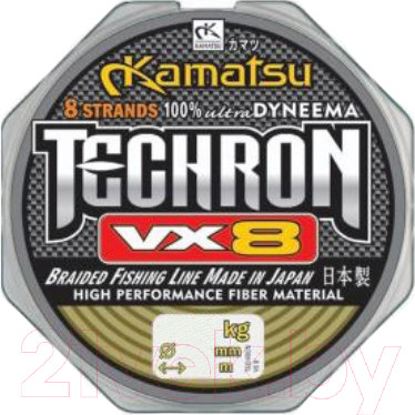 Леска плетеная KAMATSU Techron VX8 0.16мм 100м / 256100016
