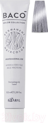 Крем-краска для волос Kaaral Baco 10.11 (очень светлый блондин интенсивно-пепельный)