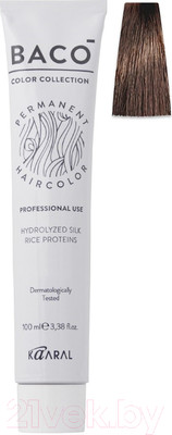 Крем-краска для волос Kaaral Baco 8.12 (светлый блондин пепельно-фиолетовый)
