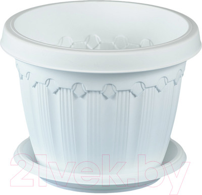 Вазон Эльфпласт Флавия EP063 (15л, белый)