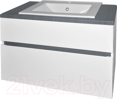 Тумба с умывальником Гамма Люкс 2 П-90 (дуб шато)
