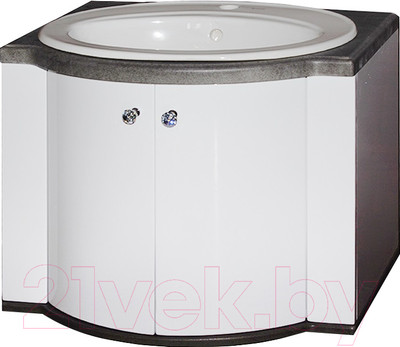 Тумба с умывальником Гамма Люкс 4П - 65 (камень темный)