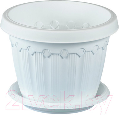 Вазон Эльфпласт Флавия EP157 (1л, белый)