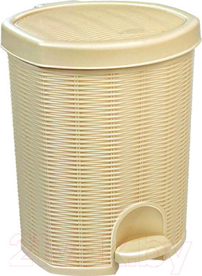 Мусорное ведро Эльфпласт Elegance EP336 с педалью (11л, бежевый)