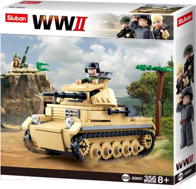 Конструктор Sluban Танк с фигурками / M38-B0691 (356эл)