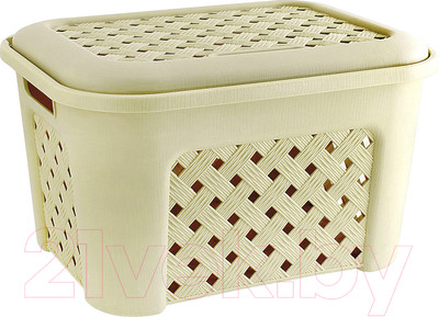 Корзина для белья Эльфпласт Виола EP348 (25л, слоновая кость)