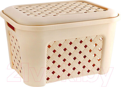 Корзина для белья Эльфпласт Виола EP348 (25л, бежевая)
