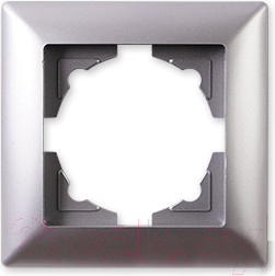 Рамка для выключателей и розеток Gunsan Visage 01281500-000140 (серебристый)