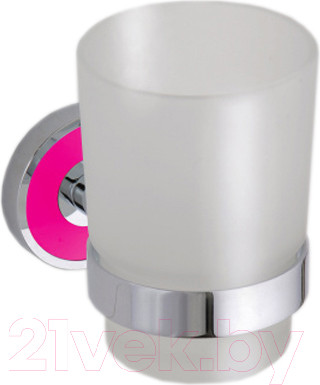 Стакан для зубной щетки и пасты Bemeta Trend-I 104110018F (хром/розовый)