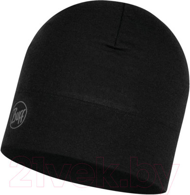 Шапка Buff Midweight Merino Wool Hat Solid Black (118006.999.10.00)