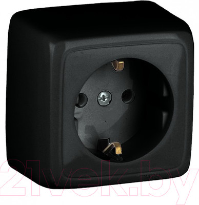 Розетка Hegel РА16-113-08 (черный)
