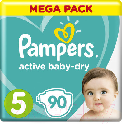 Подгузники детские Pampers Active Baby-Dry 5 Junior (90шт)