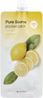 Маска для лица гелевая Missha Pure Source Pocket Pack Lemon ночная (10мл)