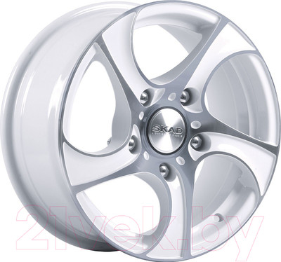 Литой диск SKAD Вихрь 16x7" 5x139.7мм DIA 98.5мм ET 40мм Алмаз белый