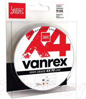 Леска плетеная Lucky John Vanrex x4 Braid Moss Green 125/017 / LJ4114-017
