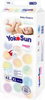 Подгузники детские YokoSun На липучках размер XL 13+ кг (42шт)