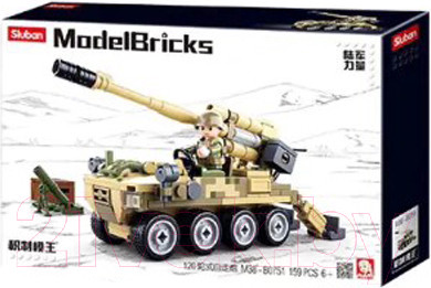 Конструктор Sluban Танк с фигуркой / M38-B0751