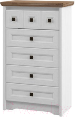 Комод Мебель-Неман Тиволи МН-035-02 (белый структурный/дуб стирлинг)
