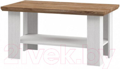 Журнальный столик Мебель-Неман Тиволи МН-035-20 (белый структурный/дуб стирлинг)