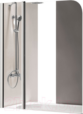 Стеклянная шторка для ванны Cezares ECO-O-V-11-120/140-C-Cr