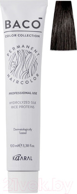 Крем-краска для волос Kaaral Baco 5.18 (светлый каштан пепельно-коричневый)