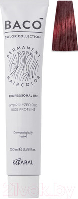 Крем-краска для волос Kaaral Baco 7.44 (блондин медный насыщенный)