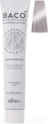 Крем-краска для волос Kaaral Baco 9.12 (очень светлый блондин пепельно-фиолетовый)