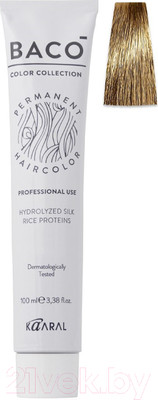 Крем-краска для волос Kaaral Baco 9.30 (очень светлый золотистый блондин)