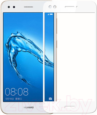 Защитное стекло для телефона Case Full Screen Huawei P9 Lite Mini (белый глянец)