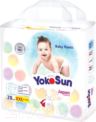 Подгузники-трусики детские YokoSun XXL от 15 до 23кг (28шт)