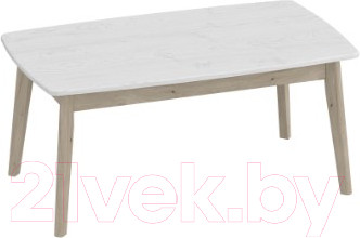 Журнальный столик Мебельград Калгари (айс 06/дуб натуральный светлый)