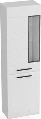 Шкаф с витриной Мебельград Кельн 1960 (белый аляска/белый глянец)