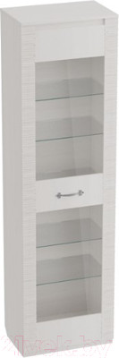 Шкаф-пенал с витриной Мебельград Элана (бодега белая)