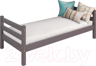 Односпальная кровать Мебельград Соня вариант 1 (массив сосны лаванда)