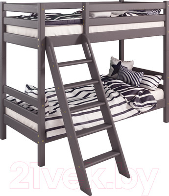 Двухъярусная кровать Мебельград Соня вариант 10 (массив сосны лаванда)