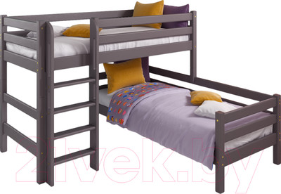Двухъярусная кровать детская Мебельград Соня вариант 7 (массив сосны лаванда)