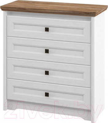 Комод Мебель-Неман Тиволи МН-035-10 (белый структурный/дуб стирлинг)