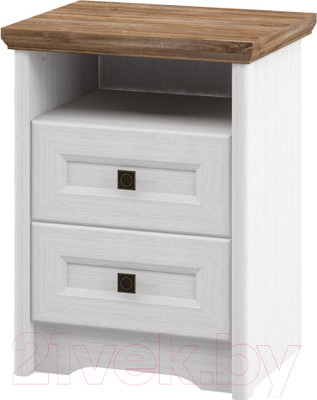 Тумба Мебель-Неман Тиволи МН-035-14 (белый структурный/дуб стирлинг)